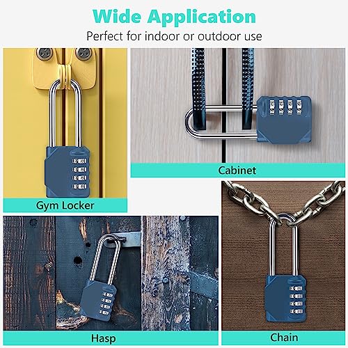 CL21BG 2.6 Inch Long Shackle Combination Lock (Blue-Gray (L) *1)