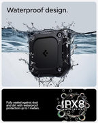 for AirTag Waterproof Case (Black / Adhesive (4-Pack))