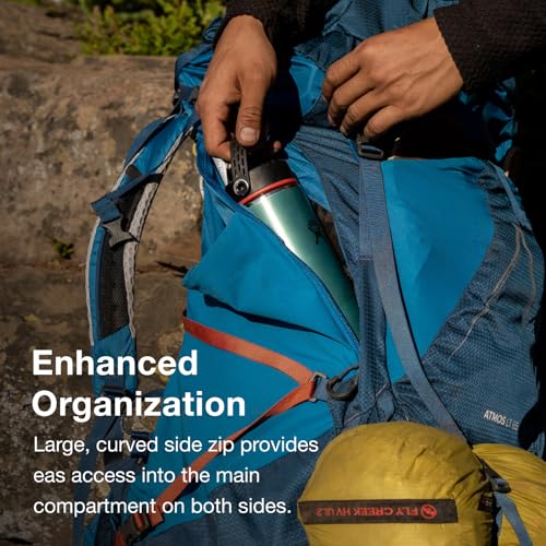 Atmos AG LT 50L Men's Backpacking Backpack (Small-Medium / Night Shift/Scoria Blue)