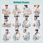 Baby Carrier Newborn to Toddler Baby Carriers with Seat Infant Baby Holder Backpack Baby Carriers Front and Back for Carrying and Hiking (Green)