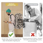 Laundry Bag Backpack (1Pack / Leopard Print)