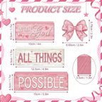 Tiered Tray Decor Set (Pink Bow)