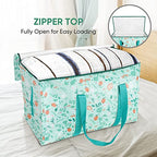 8 Pack Oversized Moving Bags with Reinforced Handles (8-Pack / Spring Stroll)