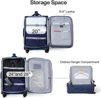 Hanke 3 Piece luggage Sets Softside Expandable luggage - Image 7