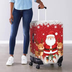 Christmas Luggage Cover Protector Fits 18‑32 Inch Rolling Suitcase (S(for 18-21 inch luggage) / Santa Reindeer)