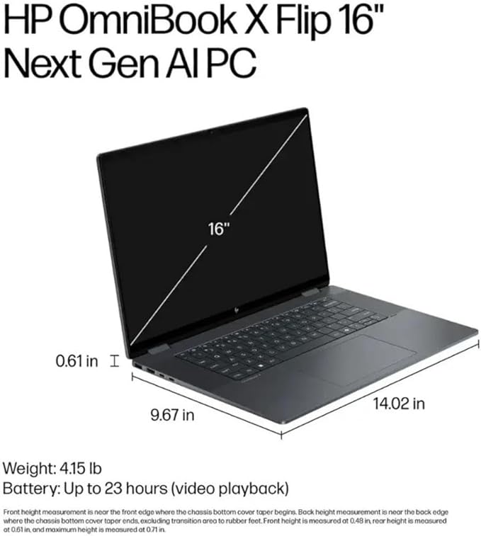 HP OmniBook X Flip 16 2-in-1 Laptop: 16" FHD+ Touchscreen, Intel Core Ultra 7 - Image 9