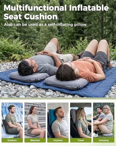 Inflatable Seat Cushion (1 Pack - Grey)