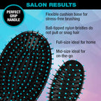 Hairbrush Hair Brush (Black/Teal / Nylon Oval Cushion Brush (Pack of 1))