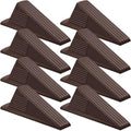 8 Pcs Jumbo Door Stoppers Heavy Duty Rubber Doorstop (Coffee)