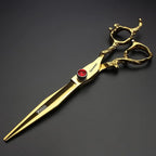 5.5/6 /7 Inch Purple Dragon Knight Professional Japanese Hair Scissors Barber Scissors Set (7 inch Cutting)