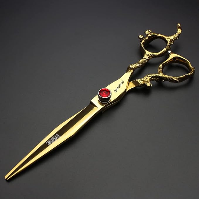 5.5/6 /7 Inch Purple Dragon Knight Professional Japanese Hair Scissors Barber Scissors Set (7 inch Cutting)