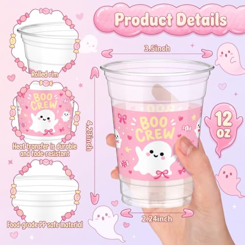 50 Pack Halloween Plastic Cups 12 oz for Party (Halloween)