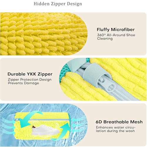 Shoe Laundry Bags for Washing Machine (Grey-4Pcs)