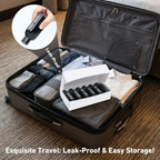 Travel Bottles for Toiletries 6 PCS 3.4oz Plastic Bottles Black (Black)