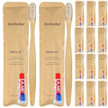 Bamboo Toothbrushes Kit Bulk (100 Pack(Bamboo))