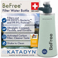 BeFree AC 2 Stage Filter Collapsible Travel Water Bottle 1L (New Model - Moss Green)