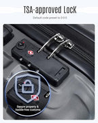 Luggage Sets 3 Pcs Suitcase with Wheels (Gray / 3-Piece Set-20 Inch/24 Inch/28 Inch)