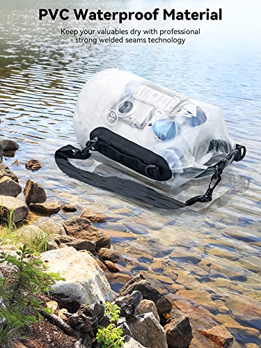 Dry Bag Waterproof Backpack with Phone Case (White / 40L)