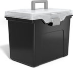 STAPLES File Folder Tote, Portable Filing Box, Letter Size Hanging Folders by Staples