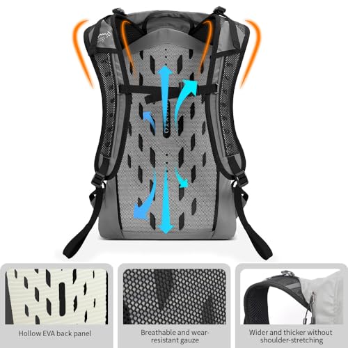 Hiking Hydration Backpack with 2L (Grey-3L Water Bladder)
