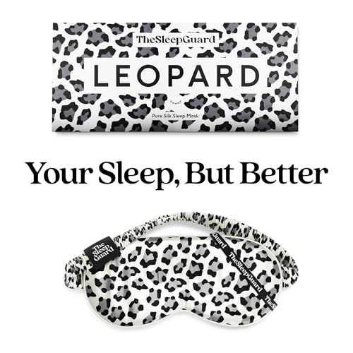 Pure Silk Sleep Mask [100% 6A Mulberry Silk (Leopard Print)