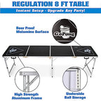 8 Foot Portable Beer Pong (8-Feet / Black)