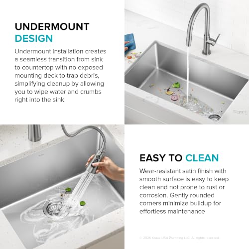 Fairlane 24 in Undermount Single Bowl Stainless Steel Kitchen Sink (24 Inch / Single Bowl Utility — Undermount)