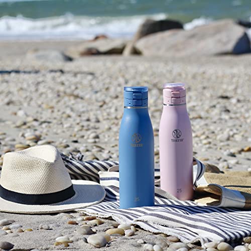 Traveler Stainless Steel Travel Coffee Mug with Flip (Aqua / 25 Ounces)