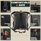 Waterproof Backpack Dry Bag 25L (Black / 25L)