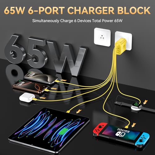 USB C Charger Block (Yellow-2Pack)