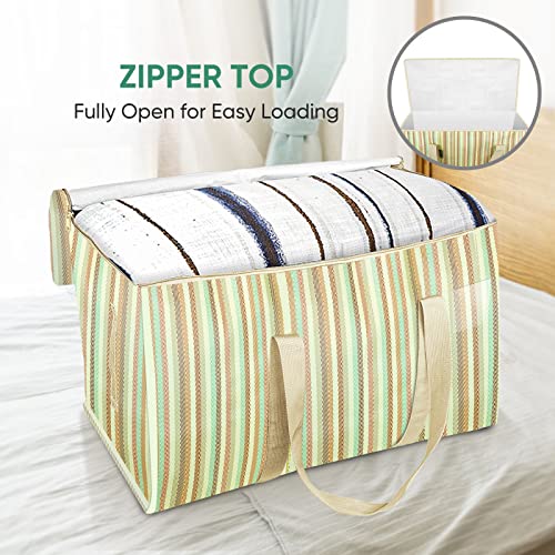 4 Pack Oversized Moving Bags with Reinforced Handles (4-Pack / Color Strip)