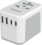 TESSAN Universal Travel Adapter 21W, International Plug Adaptor by TESSAN
