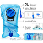 Insulated Hydration Backpack Pack with 3L BPA Free Leak Proof Water Bladder (Red)