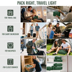 10 Set Packing Cubes for Travel Essentials (11 Jungle Green)