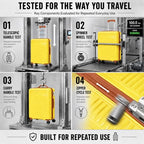 Luggage Sets 5 Piece (Light Yellow / 5 Piece Sets (21/25/29/Db/Tb))