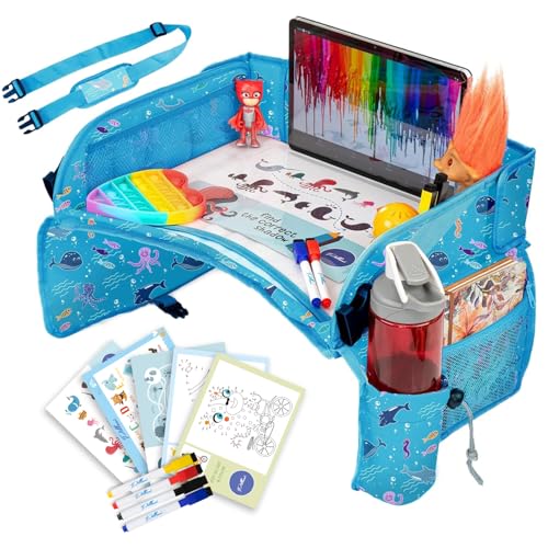 Kids Travel Tray for Car (1-pack Ocean)