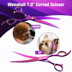 Professional Dog Grooming Scissors Set (Purple)