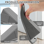 4 Pcs Jumbo Door Stoppers Heavy Duty Rubber Doorstop (Gray)
