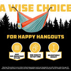 Kids Hammock Small Camping Hammock (Green & Blue / Kids)