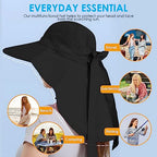 Womens Sun Hat UV Protection (One Size / Black)