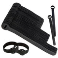 120 PCS 5/6/8 Inch Reusable Cable Ties for Cords – Data Cable Organizer Ties – Cord Wraps for Charging Cords – Electrical Wire Straps, Black (120 Count (Multisizes))