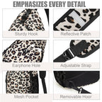 Crossbody Bags for Women Men Trendy Sling Bag Backpack Chest Bag (Medium / Leopard)