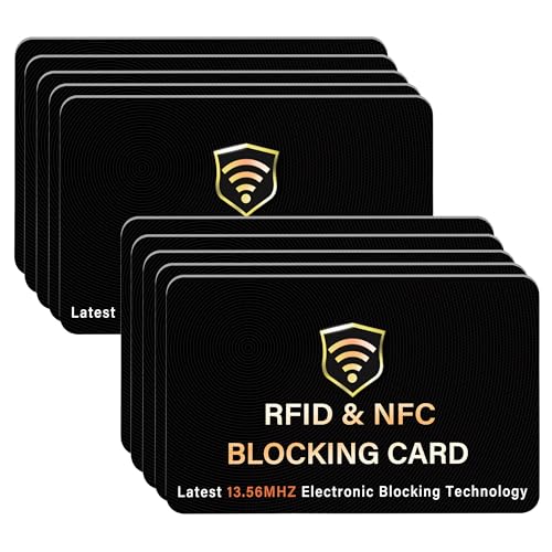 10 Pack RFID Blocking Card for Credit Debit ID Card (Black)