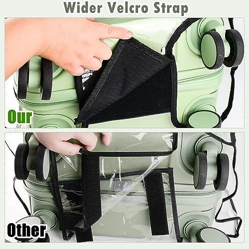 Thicken Clear Luggage Cover Protector (Clear-Black Frame / 30")