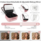 Travel Makeup Bag Cosmetic Bag Makeup Organizer Bag with Lighted Mirror (Phosphor / Woven)