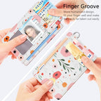 Slim Minimalist Wallet RFID Credit Card Holder for Men (small / Floral)