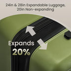 G Series Luggage set 3pcs (Olive Green / 3-Piece Set (20/24/28in))