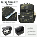 Vintage Backpack Travel Laptop Backpack with usb Charging Port for Women & Men College Backpack Fits 15.6 Inch Laptop Camouflage Green (Camo&green)