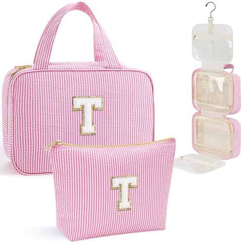 Hanging Toiletry Bag for Women (Pink / T)