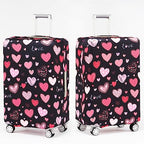 Travelkin Luggage Covers For Suitcase Tsa Approved Suitcase Cover Protector (Loving Hearts-Black / M)